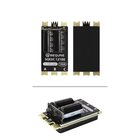 SEQURE 12100/12200 Brushless Speed Controller Onboard RGB LED Color Light Settings 5-12S ESC Suitable for RC Car Boat